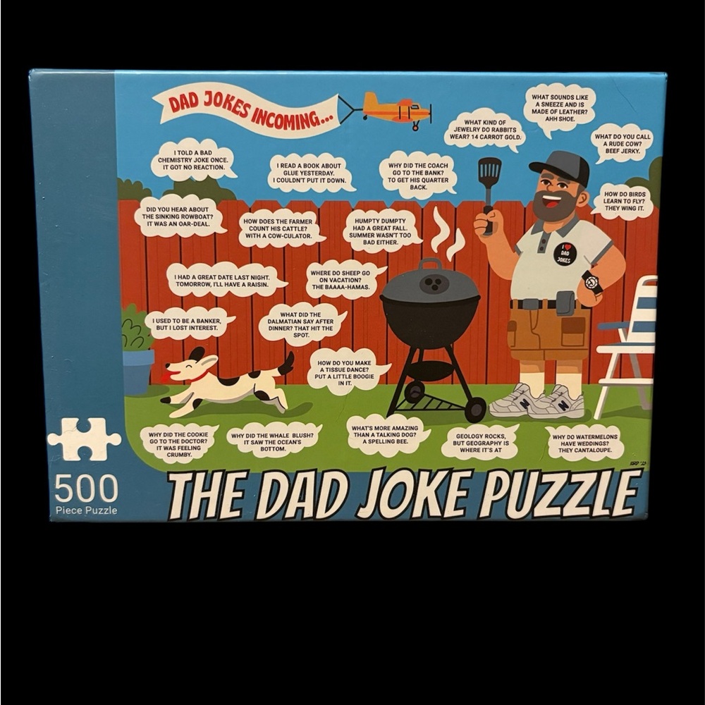 Blue Dad Joke Puzzle 500 Piece Game